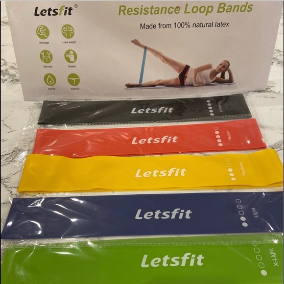 Letsfit Resistance Loop Bands. Bonus DVD included - Picture 4 of 6